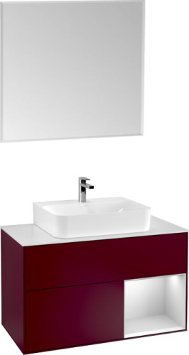 Мебель для ванной Villeroy & Boch Finion G121MTHB 100 с подсветкой и освещением стены фото 6
