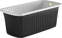 Ванна из искусственного камня Migliore Olivia 24266 174x80 черная, слив-перелив золото