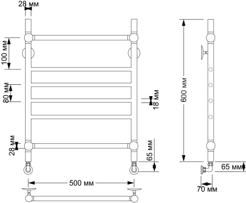 50 690 руб. Полотенцесушитель водяной Secado Флоренция 4 50x60 (28/28) фото 3 Полотенцесушитель водяной Secado Флоренция 4 50x60 (28/28) фото 3