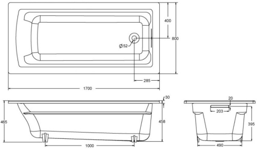 Чугунная ванна Jacob Delafon Archer 170х80 фото 3 Чугунная ванна Jacob Delafon Archer 170х80 фото 3