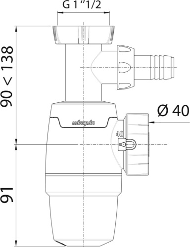 Сифон для мойки Wirquin Neo 30987074 фото 3