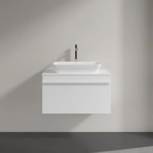 Мебель для ванной Villeroy & Boch Venticello 75 glossy white, с белой ручкой фото 2