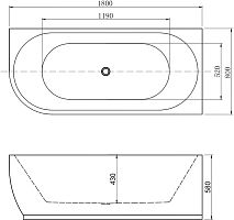 Акриловая ванна Aquanet Elegant B 260049 180, белая