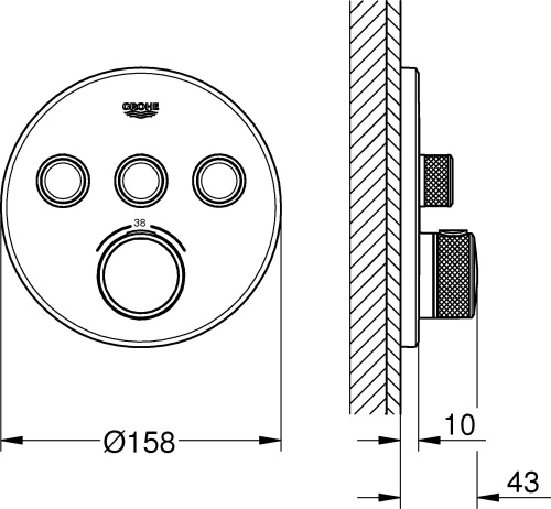 Термостат Grohe Grohtherm SmartControl 29121000 для душа фото 10