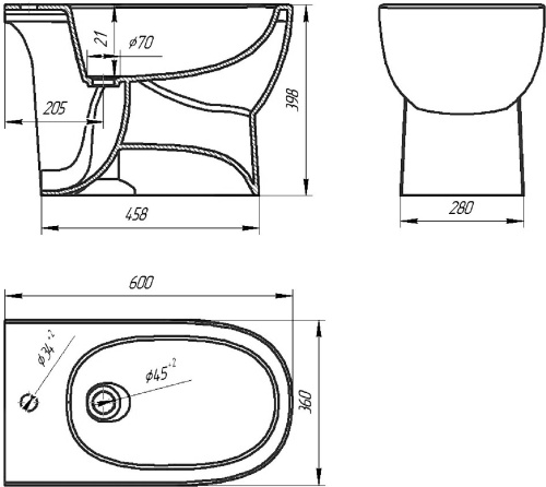 9 520 руб. Биде напольное Sanita luxe Art фото 3 Биде напольное Sanita luxe Art фото 3