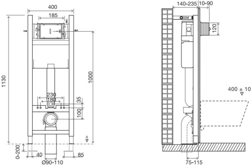 Комплект Jacob Delafon Struktura E21771RU-00 кнопка белая фото 13