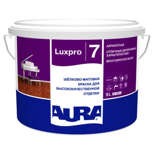 Краска Aura Luxpro 7 моющаяся база A 0,9 л