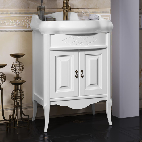 Мебель для ванной Opadiris Лоренцо 60 белая матовая фото 6