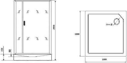 Душевая кабина Grossman GR270QR 100х100 см фото 6