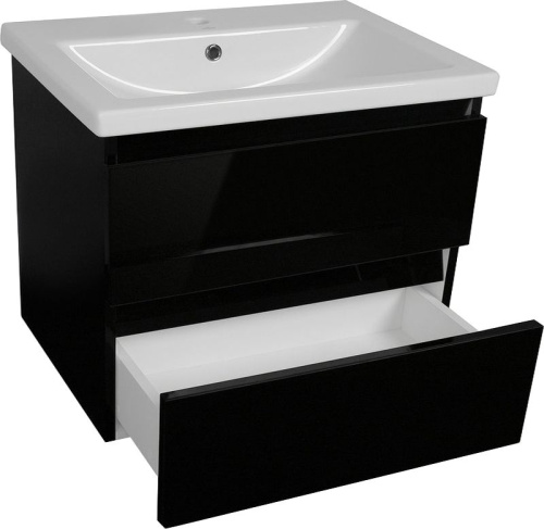 Мебель для ванной Style Line Даймонд 80 Люкс Plus подвесная, черная фото 3