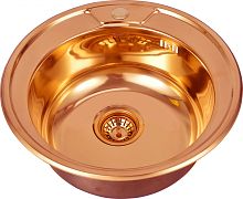 Комплект Мойка кухонная Seaman Eco Wien SWT-490-Copper polish + Смеситель Seaman Barcelone SSL-5387 Copper для кухонной мойки