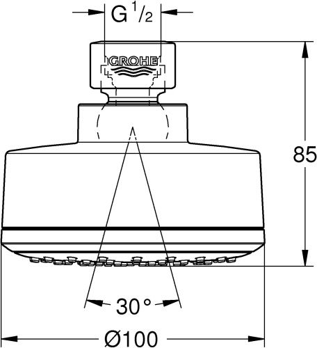 Верхний душ Grohe Tempesta Cosmopolitan 26366001 фото 2