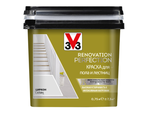 Краска для пола и лестниц V33 RENOVATION PERFECTION 0,75 л Циркон