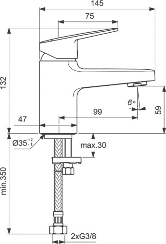 Смеситель Ideal Standard Ceraplan BD200AA для раковины фото 4