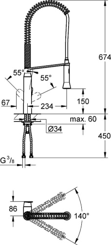 Смеситель Grohe K7 32950000 для кухонной мойки фото 5