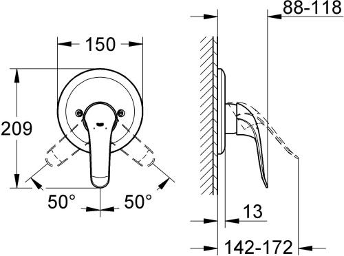 Смеситель Grohe Euroeco Special 32784000 для душа фото 3