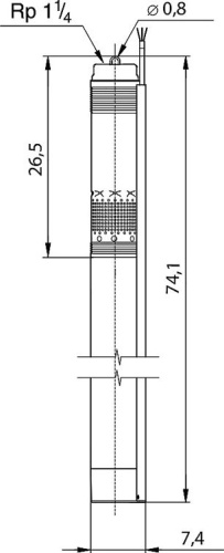 Погружной насос Grundfos SQE 2-55 комплект, скважинный фото 3