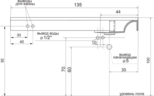 Раковина Цвет и Стиль Кулибинка 135 R фото 3