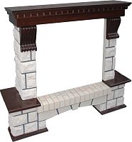 Портал Dimplex Pierre Luxe темный дуб, белый, под классические очаги