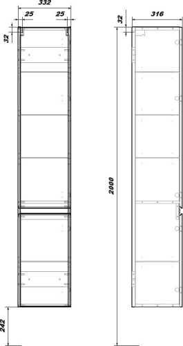 Шкаф-пенал Sanstar Arista П фото 6 Шкаф-пенал Sanstar Arista П фото 6