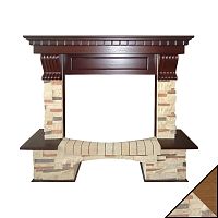Портал Royal Flame Pierre Luxe сланец/дуб под очаг Dioramic 25 LED FX