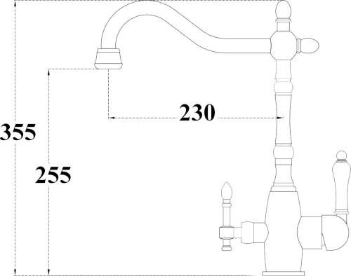 Смеситель Zorg Sanitary ZR 312-33 YF Blak Bronze для кухонной мойки фото 2