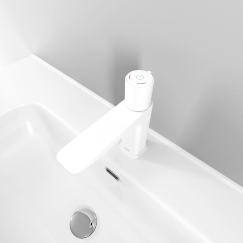Смеситель IDDIS Slide SLIWTBTi01 для раковины, белый фото 6