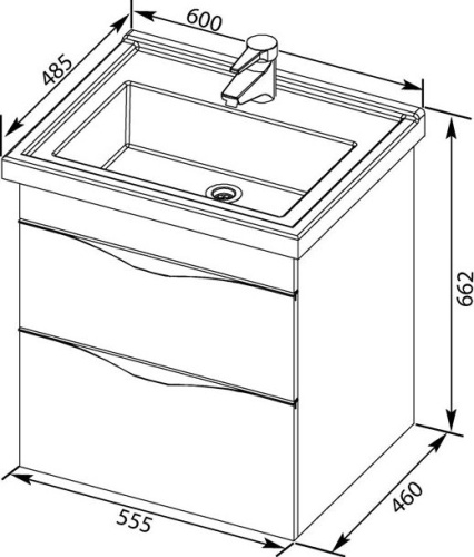Мебель для ванной Aquanet Эвора 60 дуб антик фото 4