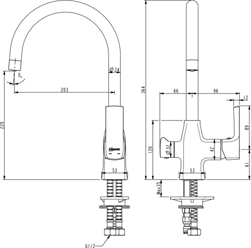 20 490 руб. Смеситель Lemark Ursus LM7261BL для кухонной мойки Смеситель Lemark Ursus LM7261BL для кухонной мойки
