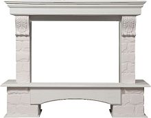 Портал Firelight Forte 30U камень белый, шпон белёный дуб, угловой