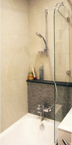 Шторка на ванну GuteWetter Trend Pearl GV-861A правая 70 см стекло бесцветное, фурнитура хром фото 3