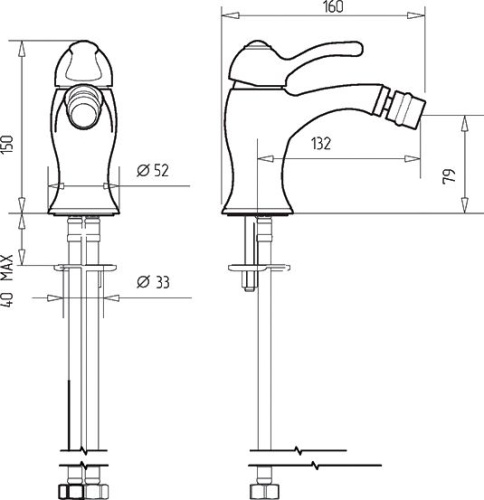 Смеситель Veragio Larutta VR.LRT-3620.CR для биде фото 2