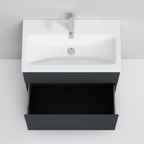 Мебель для ванной AM.PM Gem 75 графит матовый, напольная, с 2 ящиками фото 9