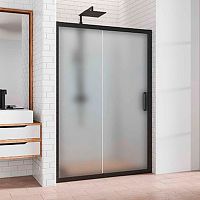 Душевая дверь в нишу Kubele DE019D2-MAT-BLMT 90 см, профиль матовый черный