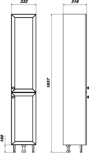 Шкаф-пенал Sanstar Бриз П фото 3 Шкаф-пенал Sanstar Бриз П фото 3