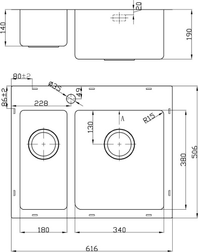 Мойка кухонная Oulin OL-FTR202R фото 2