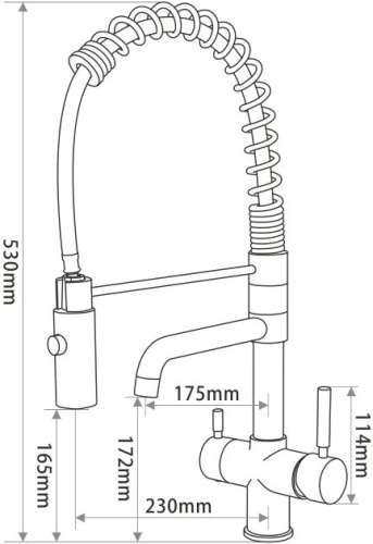 Смеситель Seaman Barcelone SSL-5370 Water для кухонной мойки фото 2