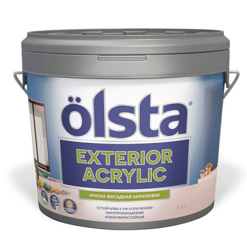 Краска Olsta Exterior Acrylic акриловая, фасадная 