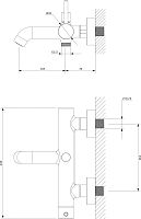 Смеситель Omnires Y Y1230CR для ванны с душем, хром