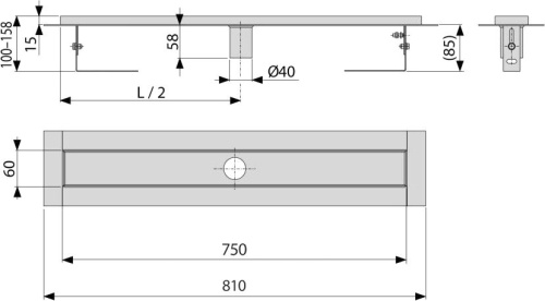 Душевой лоток AlcaPlast APZ2001-750 без решетки фото 2