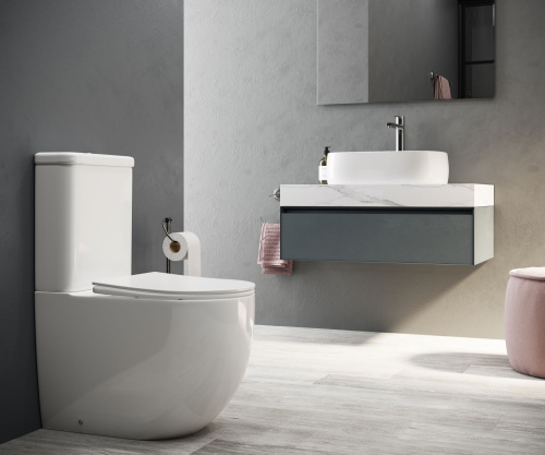 Унитаз-компакт Ceramica Nova Mia CN1801 с микролифтом, безободковый фото 11
