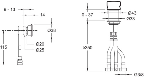 Раковина Jacob Delafon Soprano EXL122 80 см, со смесителем фото 8