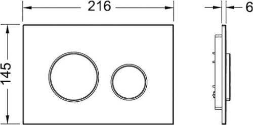 Кнопка смыва TECE Loop 9240625 хром матовый фото 4