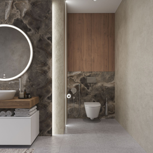 Мебель для ванной с раковиной Duravit D-Neo 60: столешница 120, дуб французский, без отверстий + 2 тумбы 60 фото 6
