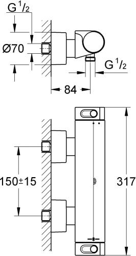 Термостат Grohe Grohtherm 2000 New 34169001 для душа фото 8