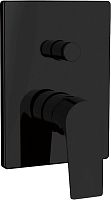 Смеситель Aquanet Static AF330-51B С ВНУТРЕННЕЙ ЧАСТЬЮ, для душа, чёрный