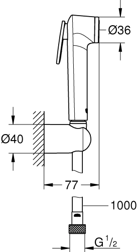 Гигиенический душ Grohe Tempesta-F 26352000 фото 3