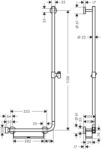 Душевая штанга Hansgrohe Unica 26404400 110 см, белый, хром фото 4