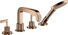 Смеситель Axor Citterio 39446300 на борт ванны, полированное красное золото