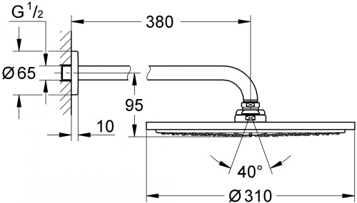 Верхний душ Grohe Rainshower 26066DL0 фото 4